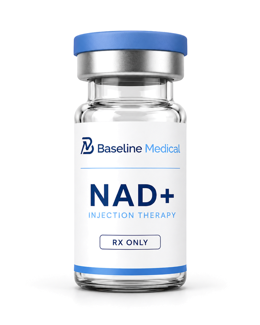 Baseline Medical NAD+ vial labeled Rx only